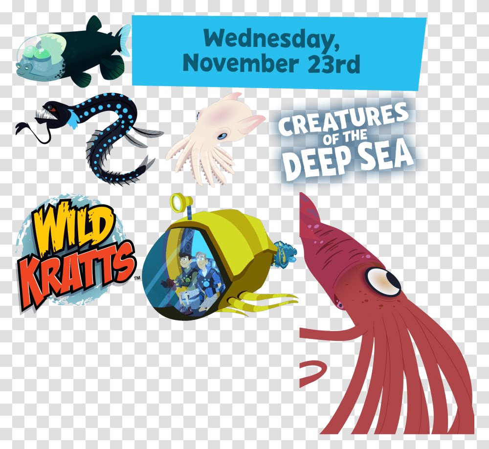 Wild Kratts Coloring Pages, Seafood, Sea Life, Animal, Squid Transparent Png