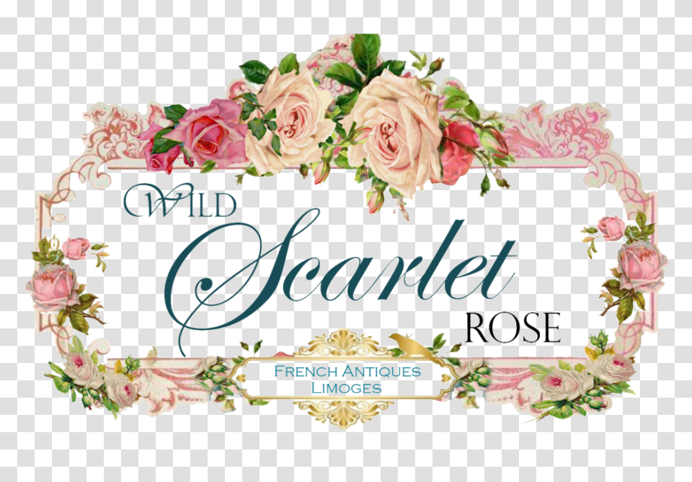 Wild Scarlet Rose Buy Antique Porcelain Limoges Hand Painted, Floral Design, Pattern Transparent Png