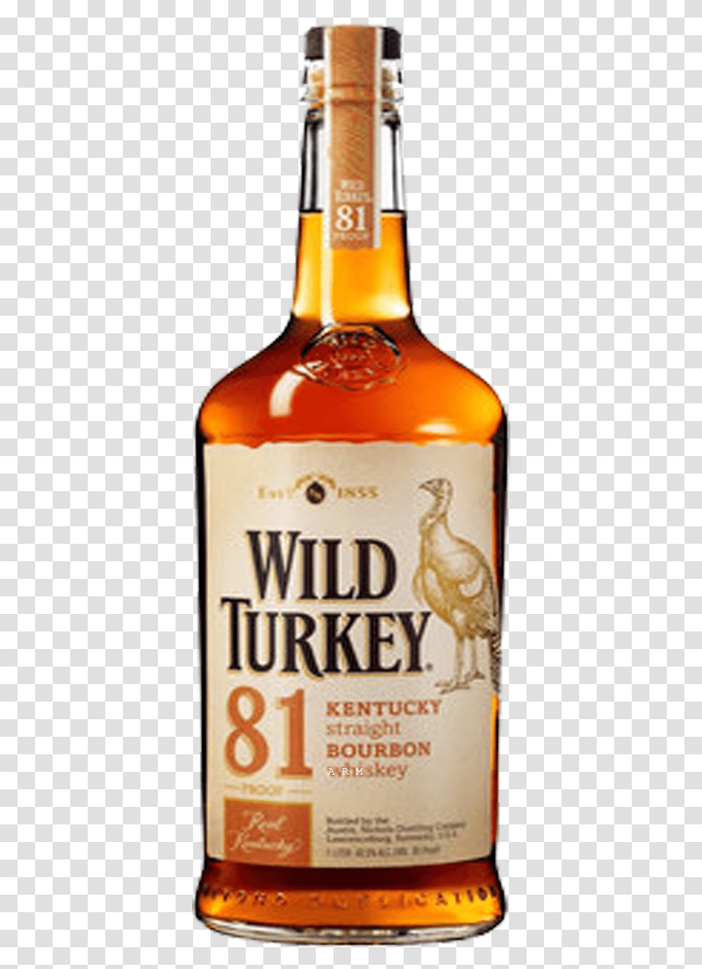 Wild Turkey Wild Turkey Bourbon, Liquor, Alcohol, Beverage, Drink Transparent Png