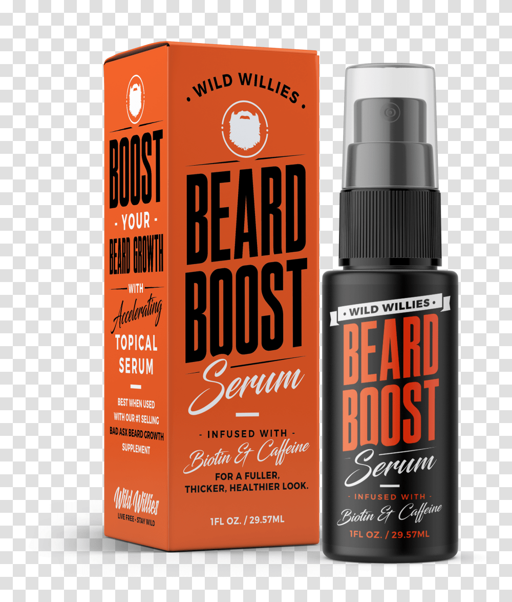 Wild Willies Beard Boost Serum Beard Boost Serum, Tin, Can, Spray Can, Aluminium Transparent Png