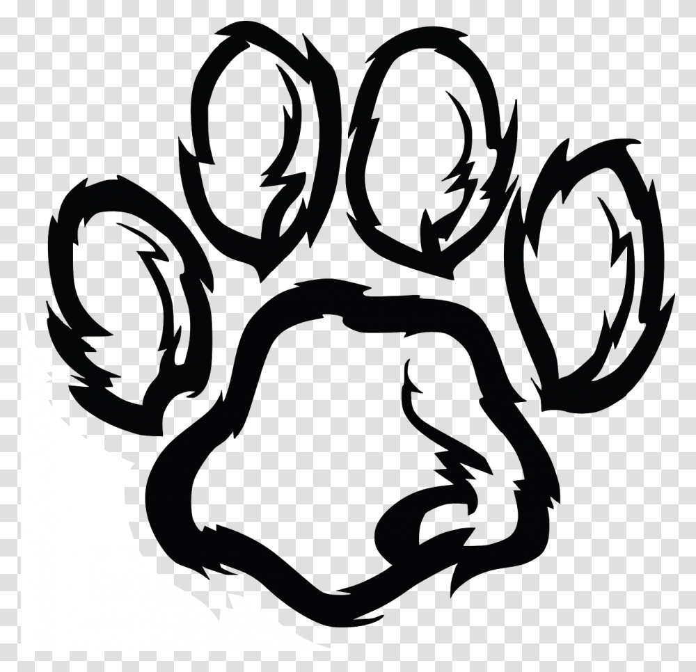 Wildcat Paw Plain Clip Art At Clker Wildcat Paw, Hand, Stencil, Mammal, Animal Transparent Png