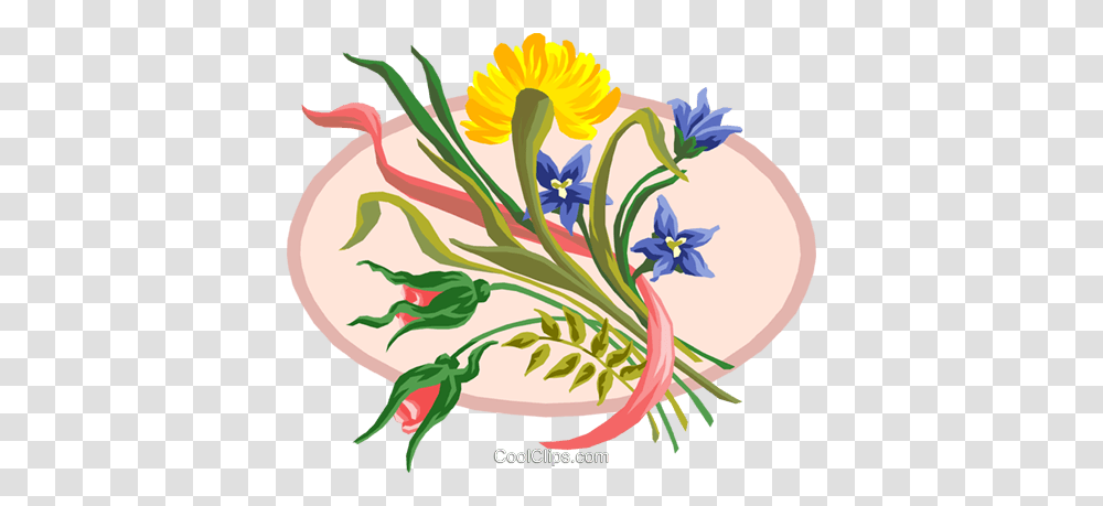 Wildflower Bouquet Royalty Free Vector Clip Art Illustration, Floral Design, Pattern, Plant Transparent Png
