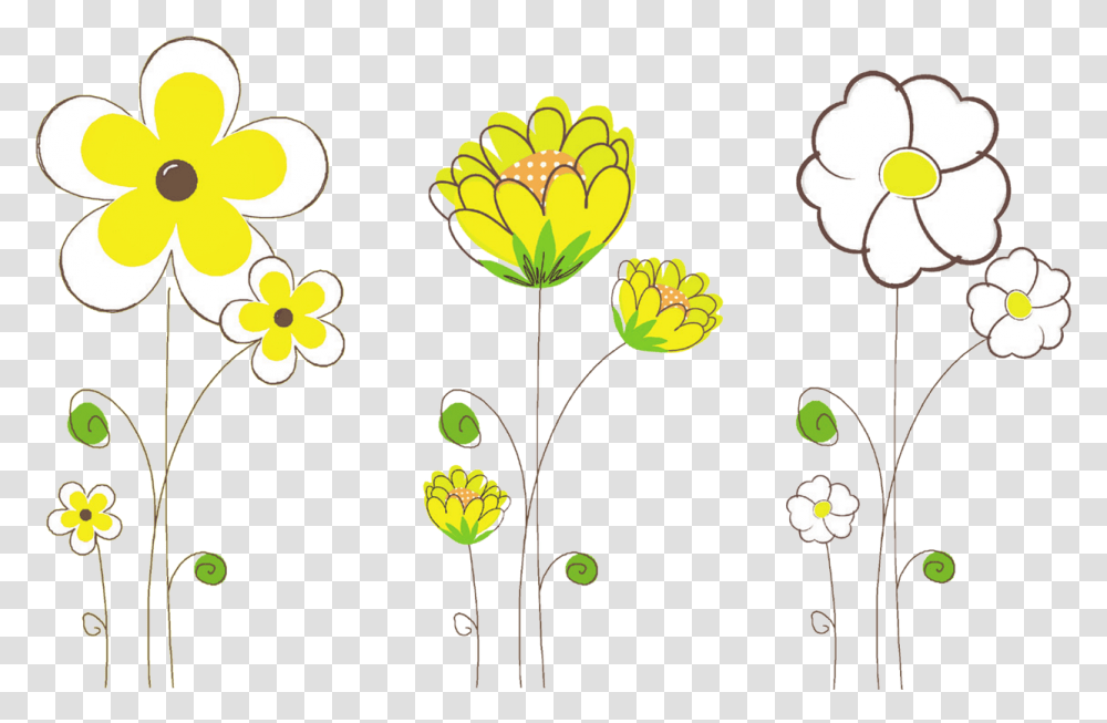Wildflowers House Wall Stencil Design, Floral Design, Pattern Transparent Png
