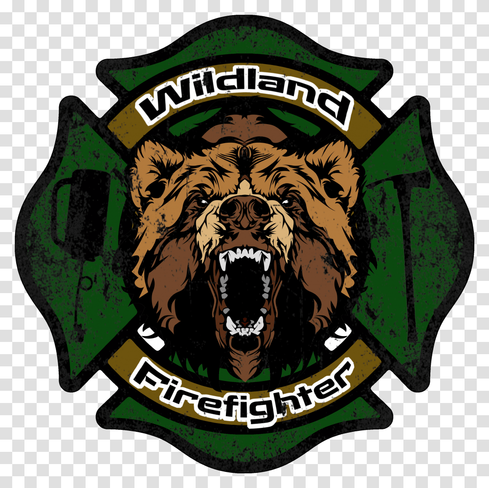 Wildland Firefighter Decal Clipart Download Bear Head, Wildlife, Animal, Mammal, Logo Transparent Png