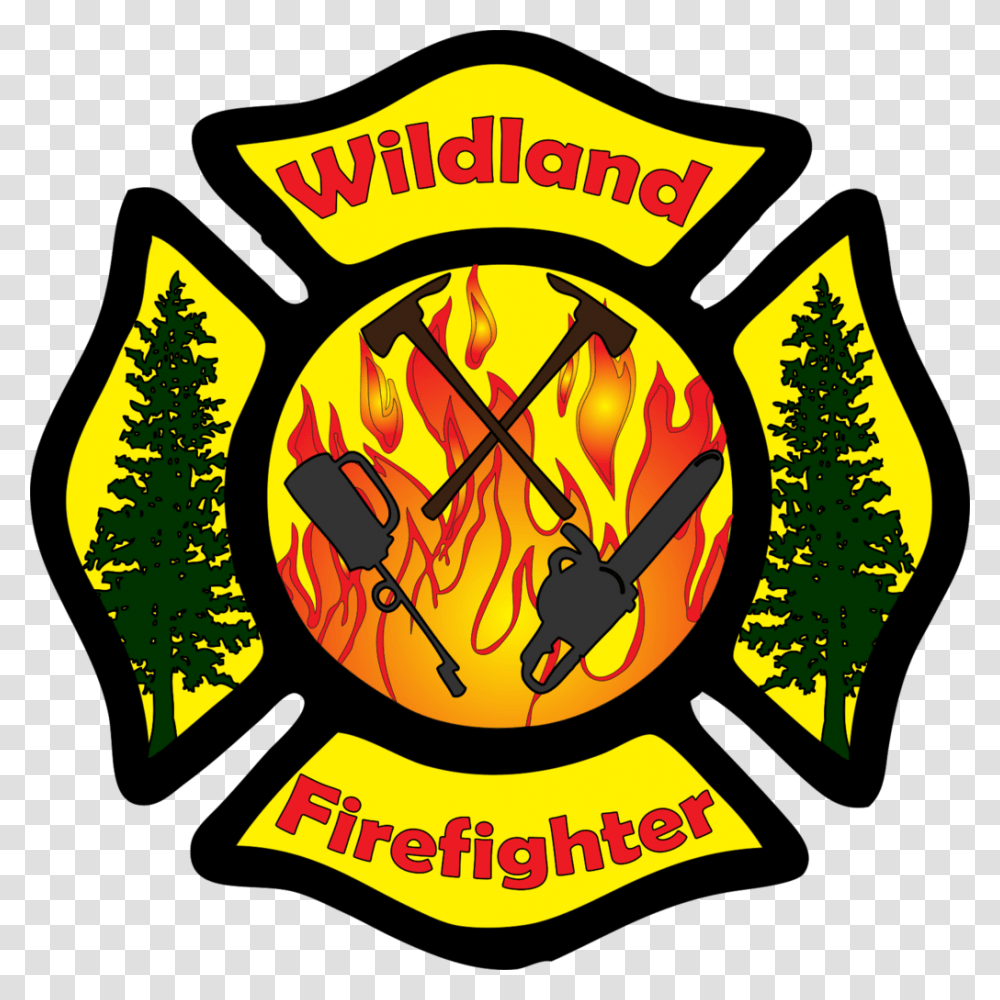 Wildland Firefighter Maltese Cross Generic Fire Department Logo, Trademark, Emblem, Badge Transparent Png