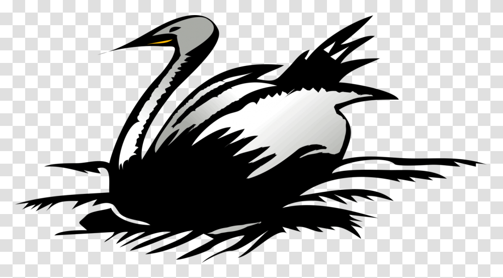Wildlifewater Birdduck Duck Diagram In, Animal, Stencil, Silhouette, Crane Bird Transparent Png