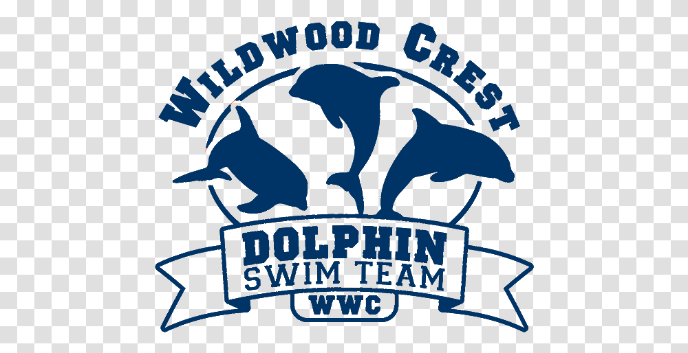 Wildwood Crest Dolphins Logo Dolphin Swim Team, Poster, Animal Transparent Png