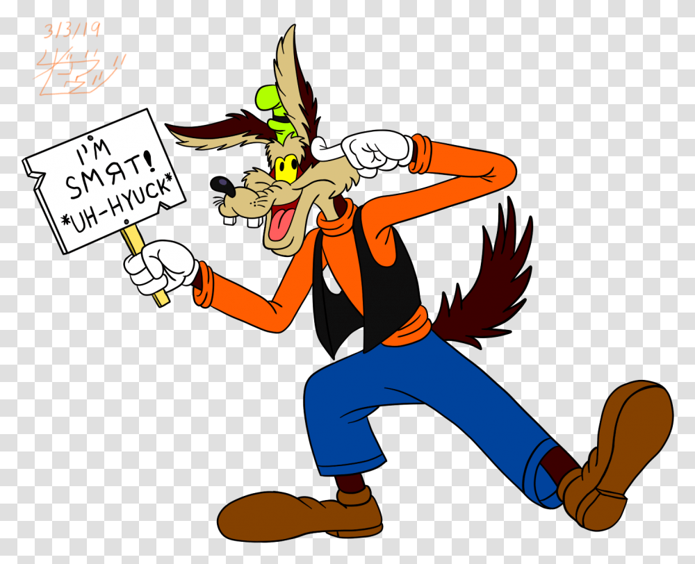 Wile E Coyote Cartoon, Person, Hand, Paper Transparent Png