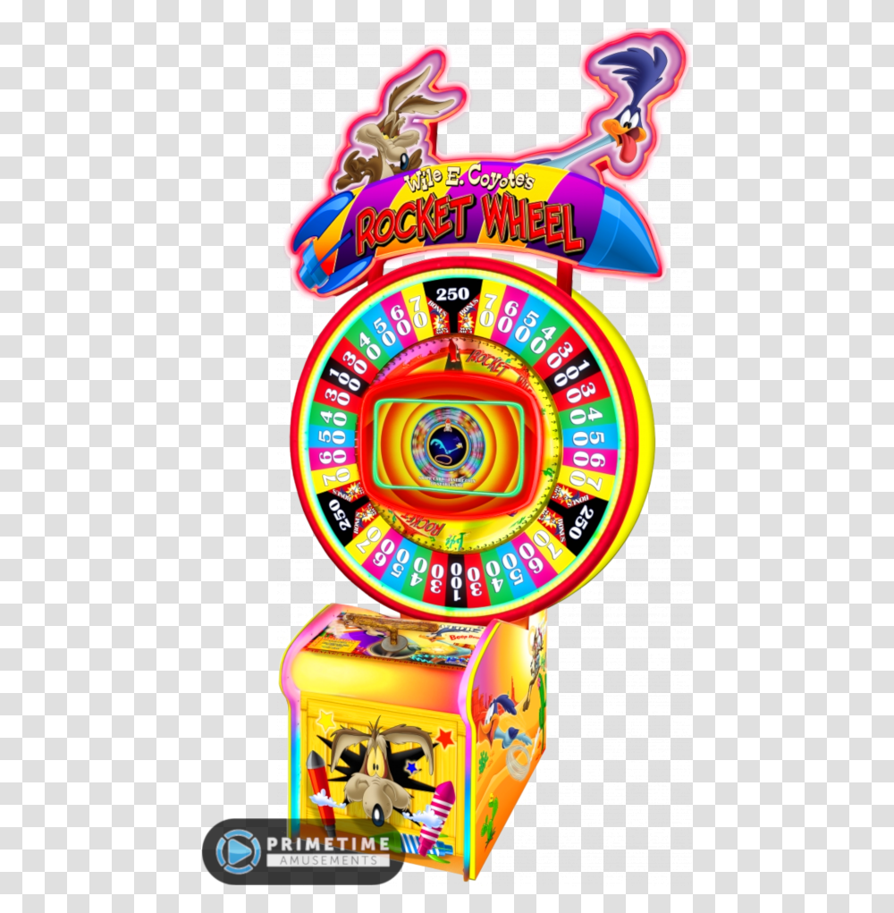 Wile E Coyote Rocket Wheel Jennison Wile E Coyote Rocket Wheel, Gambling, Game, Arcade Game Machine, Photography Transparent Png