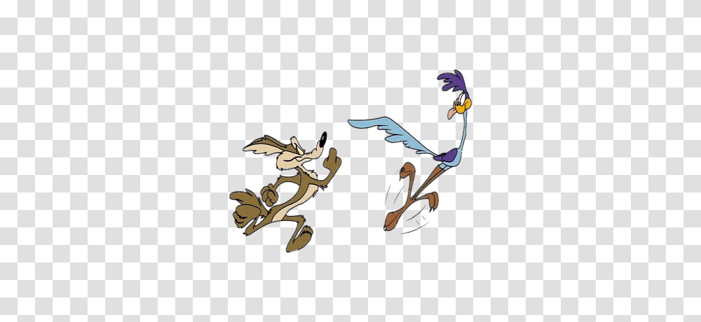 Wile E Coyote Running After Road Runner, Animal, Insect, Invertebrate Transparent Png
