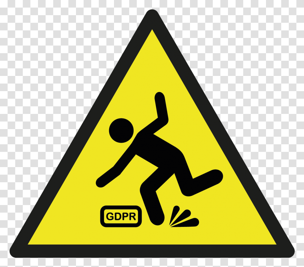 Will Gdpr Trip Your Organisation Up Danger Of Crushing Sign, Person, Human, Road Sign Transparent Png