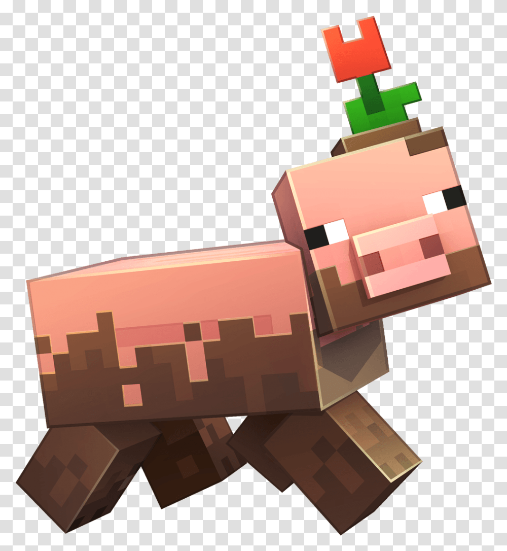Will Minecraft Earth Work Craftersearth Minecraft Earth Muddy Pig, Toy, Cardboard, Brick, Carton Transparent Png