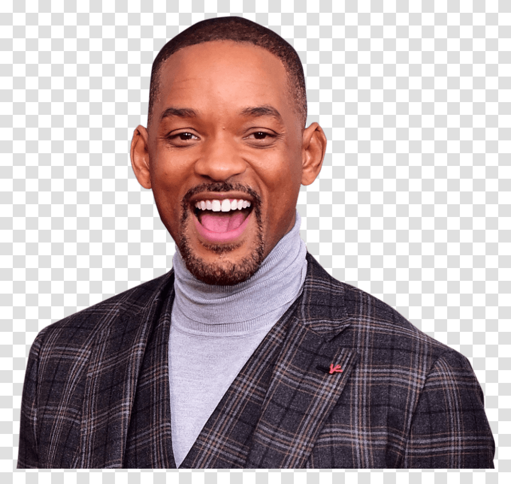 Will Smith Face Will Smith, Person, Human, Laughing, Tie Transparent Png