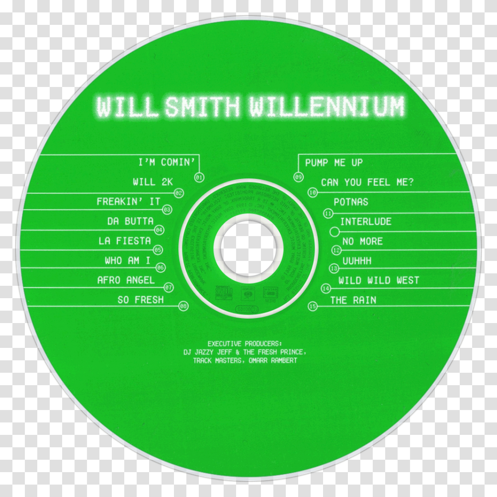 Will Smith Willennium Cd Disc Image Charlie Bears, Disk, Dvd Transparent Png