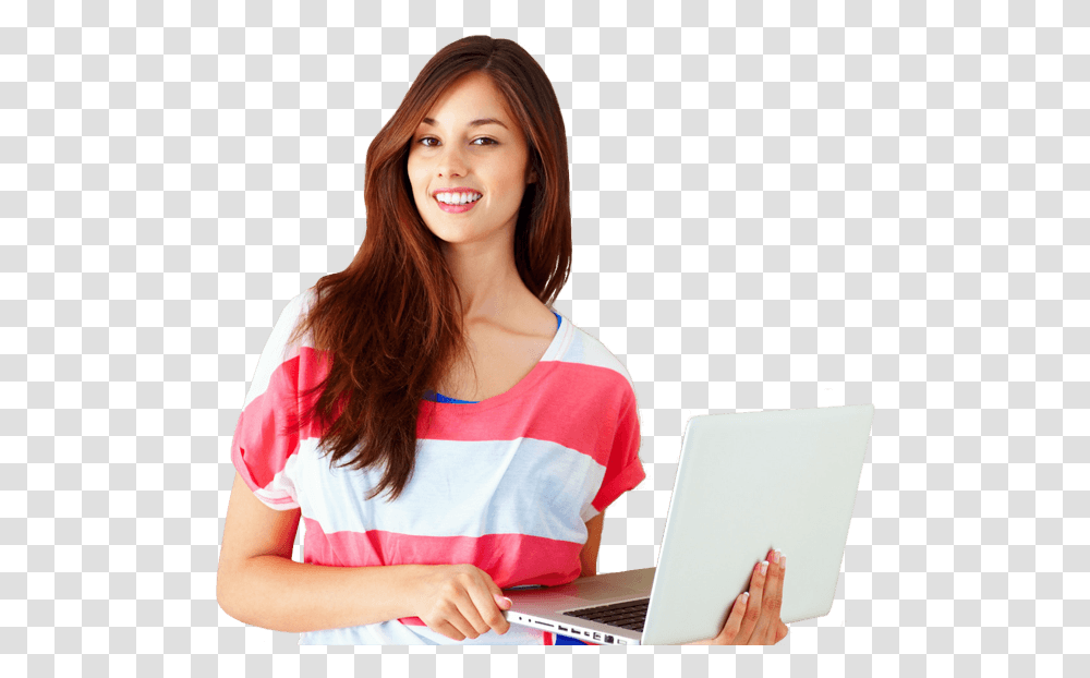 Will Writing Service Ad, Person, Female, Laptop, Pc Transparent Png