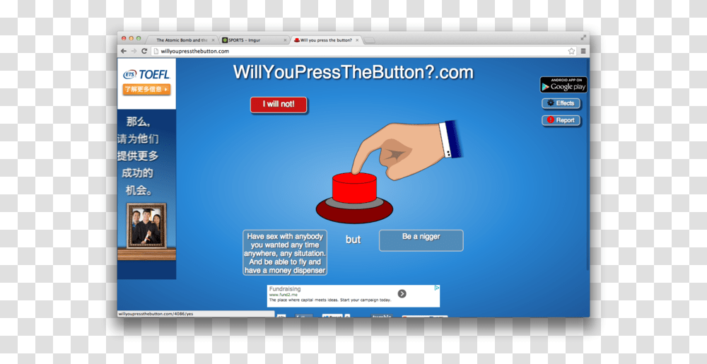 Will You Press The Button You Become, Person, Human, Monitor Transparent Png