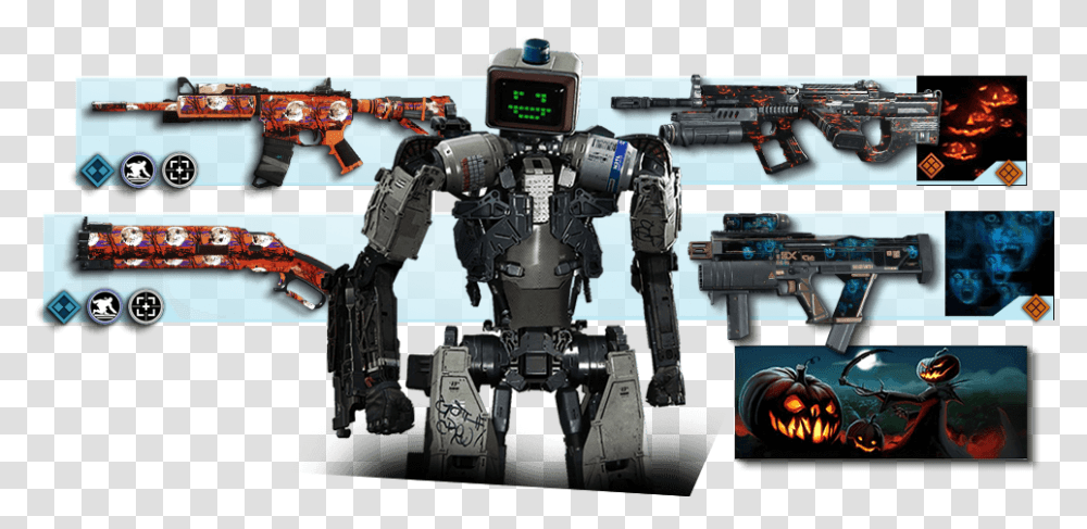 Willard Wyler Halloween Scream, Robot, Gun, Weapon, Weaponry Transparent Png