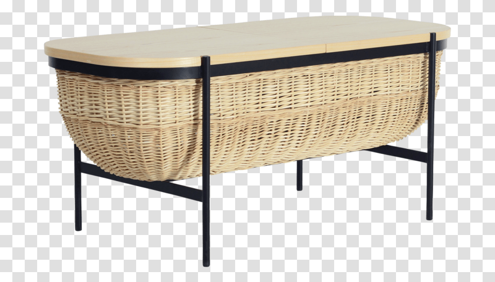 Willow Bench Black 2 Wicker, Furniture, Table, Sideboard, Cradle Transparent Png