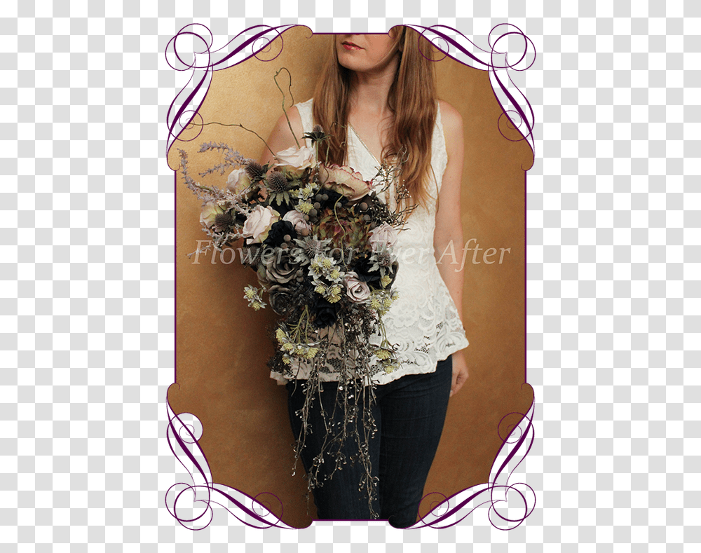 Willow Bridal Bouquet, Plant, Person, Flower Bouquet Transparent Png