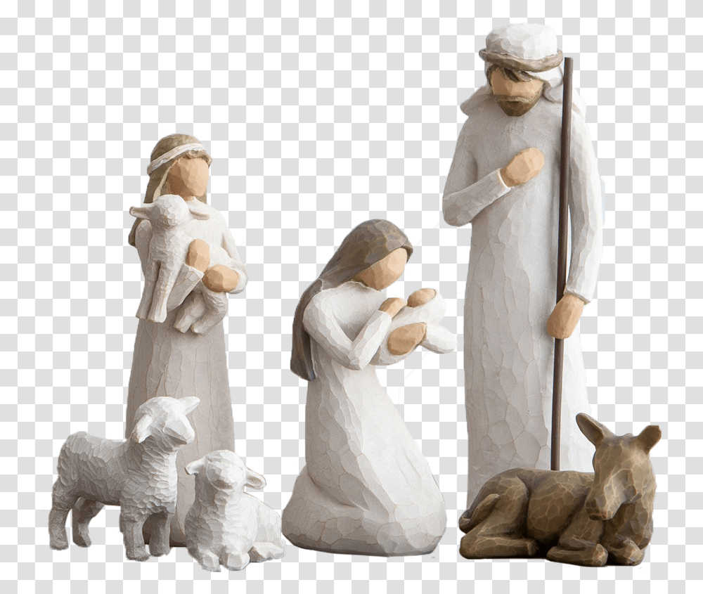 Willow Tree Figurines Nativity, Person, Human, Sheep, Mammal Transparent Png