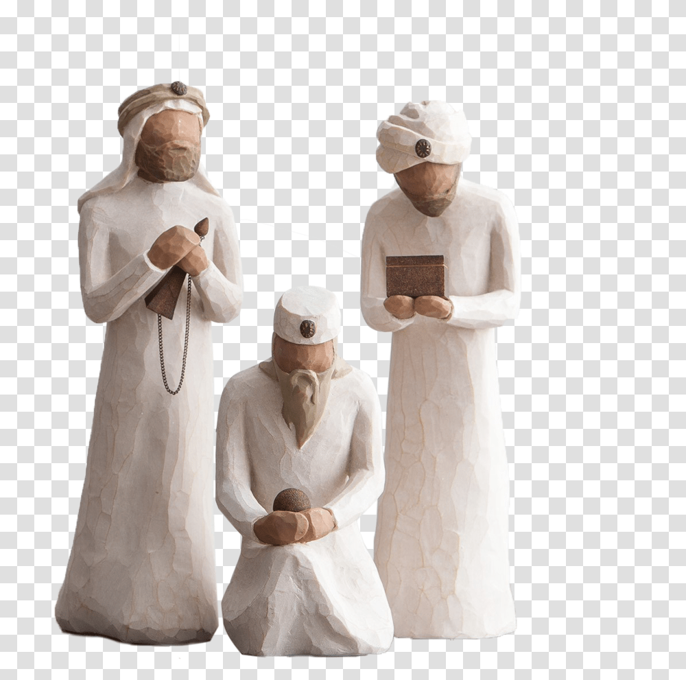 Willow Tree Nativity Wisemen Figurines Willow Tree Nativity Wisemen, Person, Human, Clothing, Apparel Transparent Png