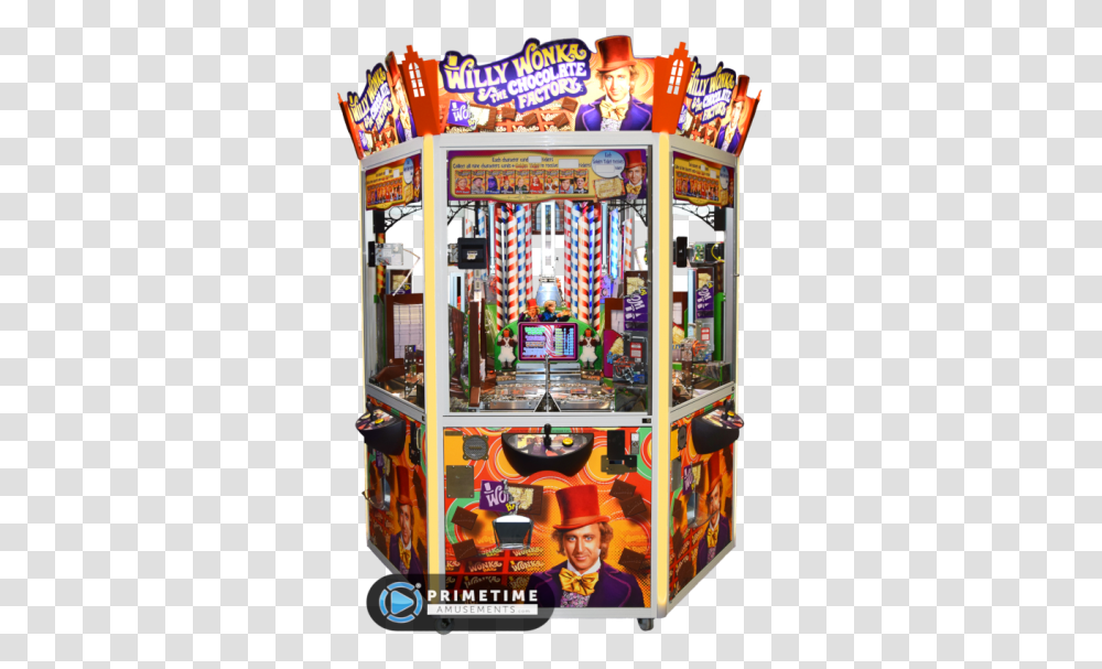 Willy Wonka Amp The Chocolate Factory 6 Player, Person, Human, Arcade Game Machine, Hat Transparent Png