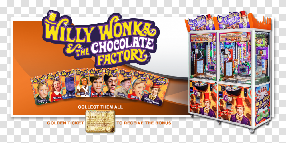 Willy Wonka Arcade Game, Person, Human, Paper, Poster Transparent Png