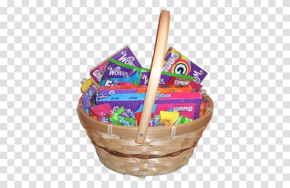 Willy Wonka Candy Gift Basket Wonka Nerds, Sweets, Food, Confectionery, Shopping Basket Transparent Png