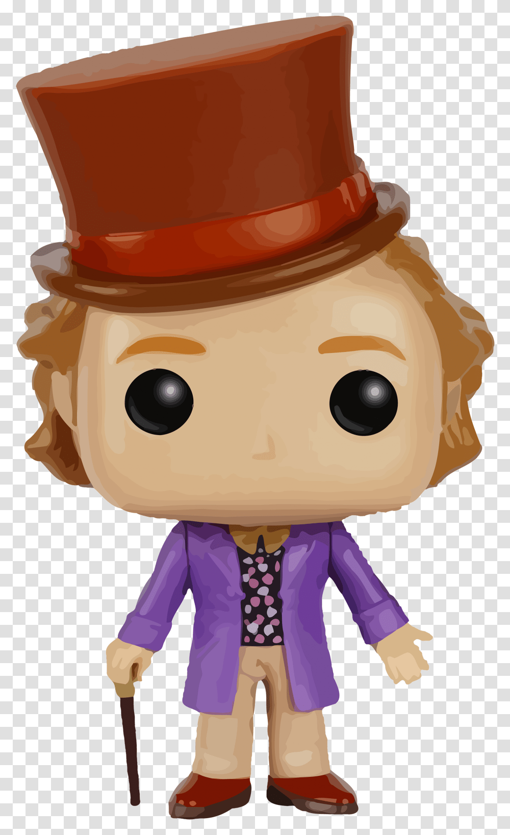 Willy Wonka Charlie And The Chocolate Factory Violet Funko Pop Willy Wonka, Doll, Toy, Figurine, Wedding Cake Transparent Png