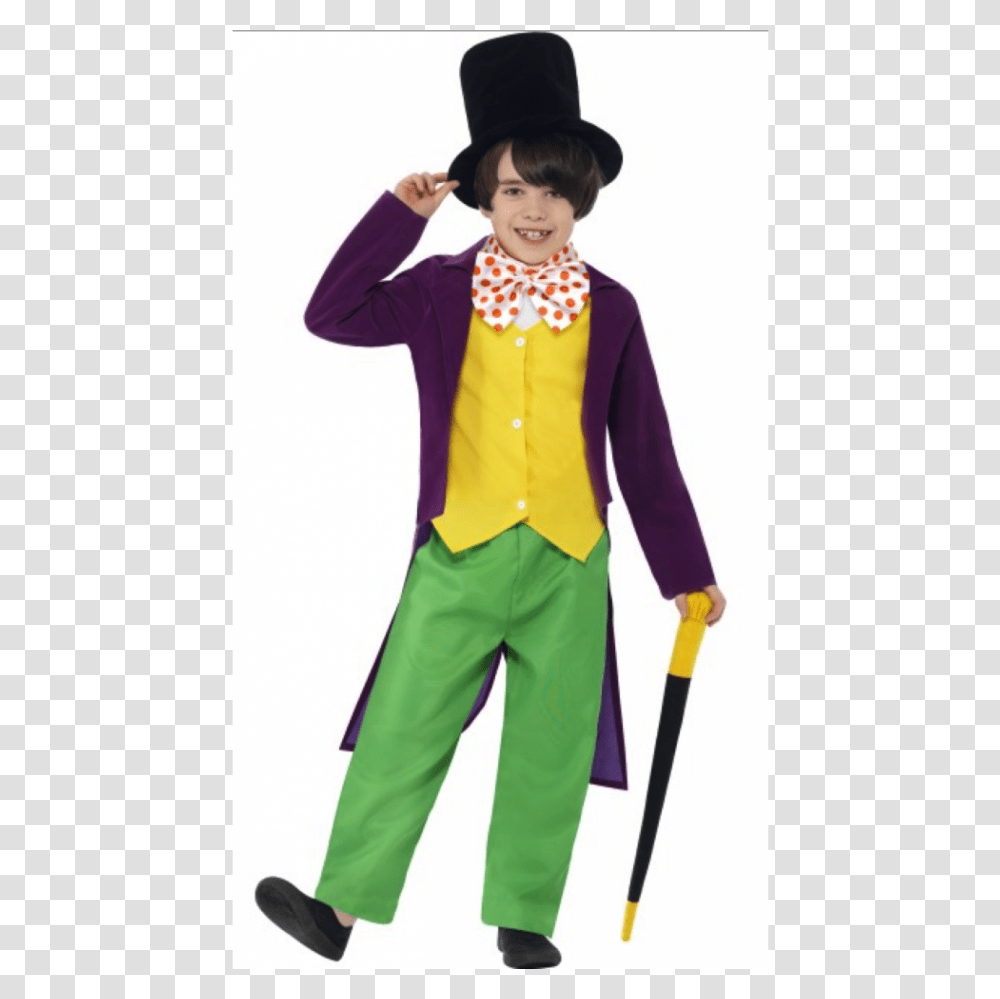 Willy Wonka Costume, Performer, Person, Human, Hat Transparent Png