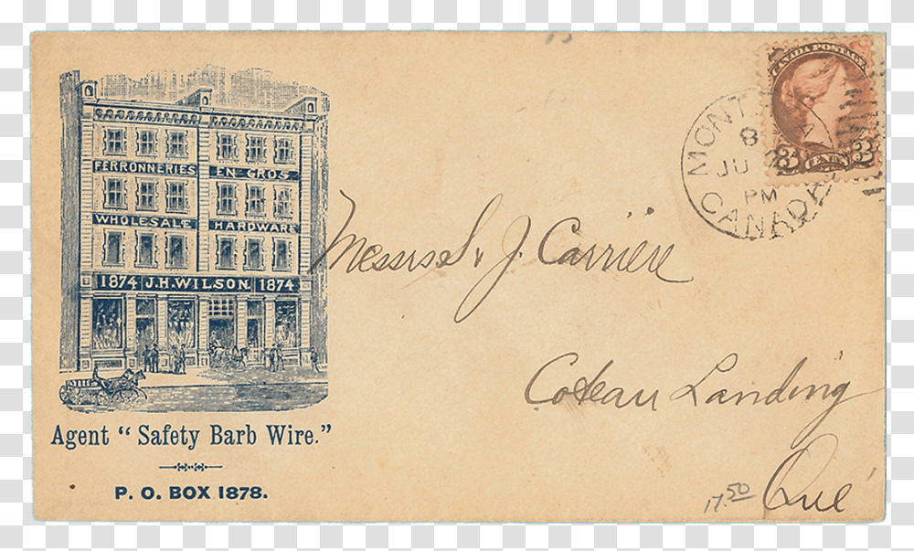 Wilson Hardware Handwriting, Envelope, Mail, Postcard, Postage Stamp Transparent Png