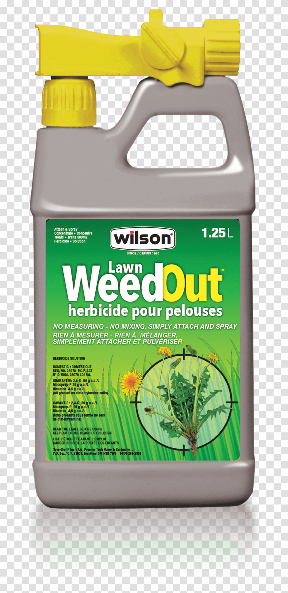 Wilson Lawn Weedout Attach Amp Spray, Book, Plant, Vase, Jar Transparent Png