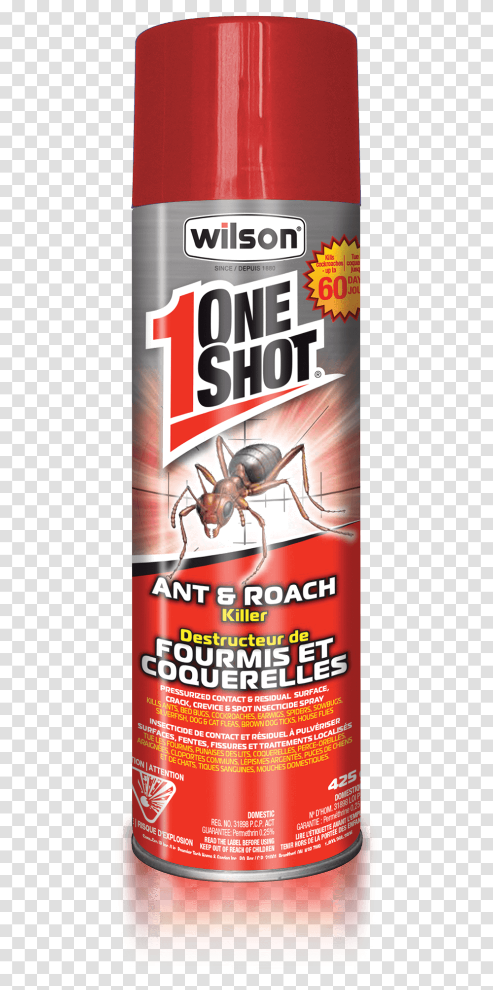 Wilson One Shot Ant Amp Roach Killer Arachnicide, Advertisement, Poster, Flyer, Paper Transparent Png