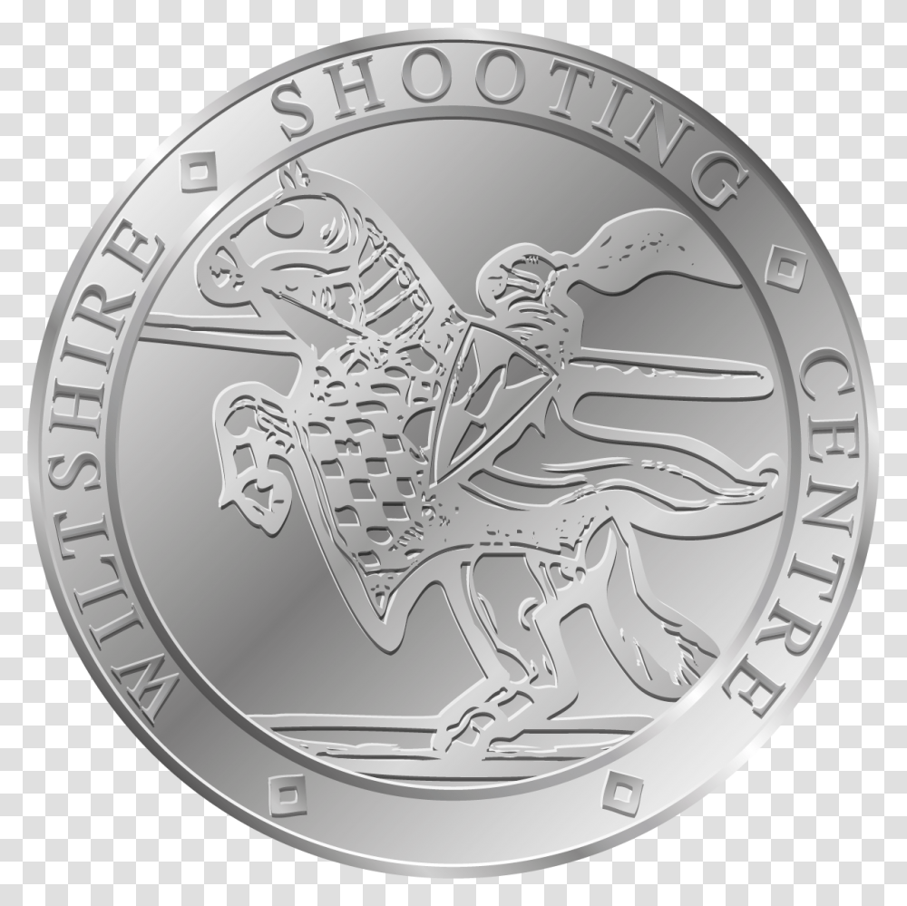 Wiltshire Shooting Centre Coin, Money, Nickel, Silver Transparent Png