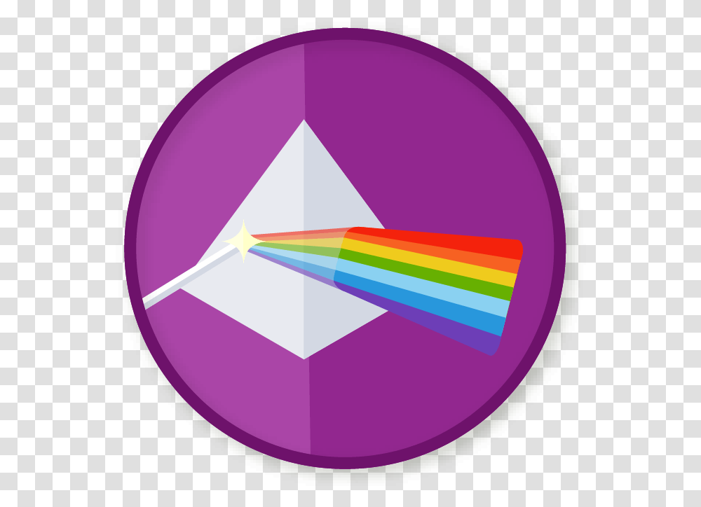 Win A Badge Warning Icon Hd Download Full Size Visible Light Spectrum Symbol, Purple, Triangle, Graphics, Art Transparent Png