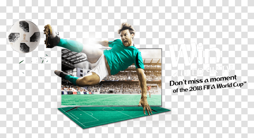 Win A Uled 4k Tv Hisense Fifa World Cup, Person, Human, Sport, Flyer Transparent Png