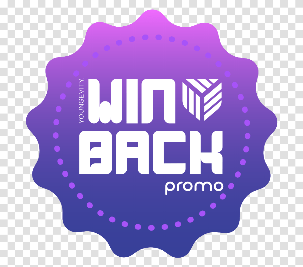 Win Back Promo Graphic Design, Label, Paper, Purple Transparent Png