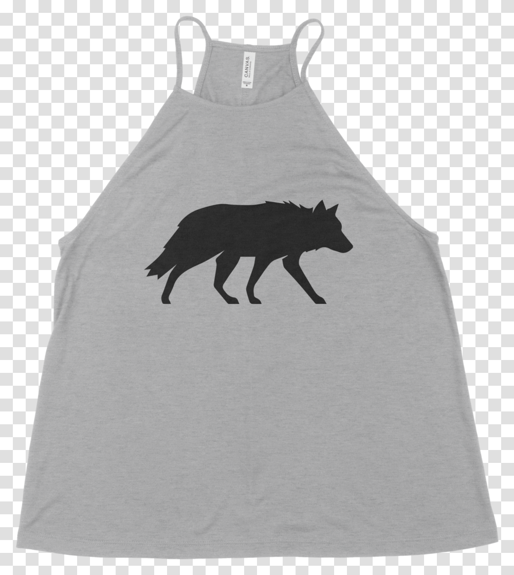Win Well Wolf Logo Tank GrayClass Lazyload Lazyload Silhouette, Apparel, Tank Top, Rug Transparent Png