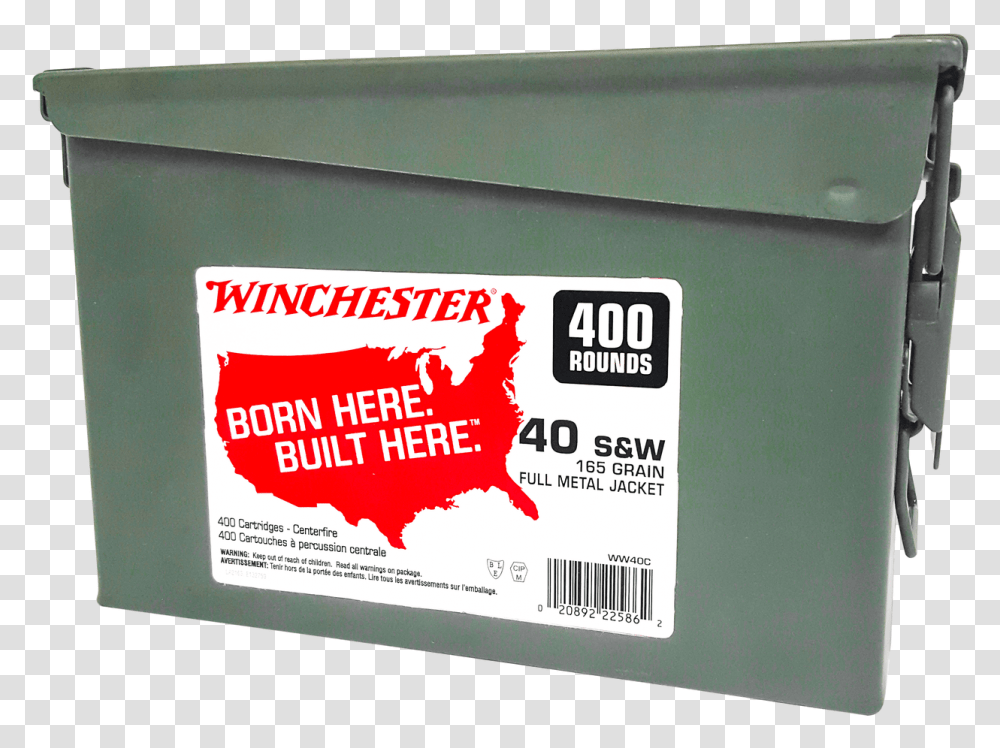 Winchester 40 Sampw Ammunition Ww40c 165 Grain Full Metal Winchester, Label, Outdoors, Nature Transparent Png