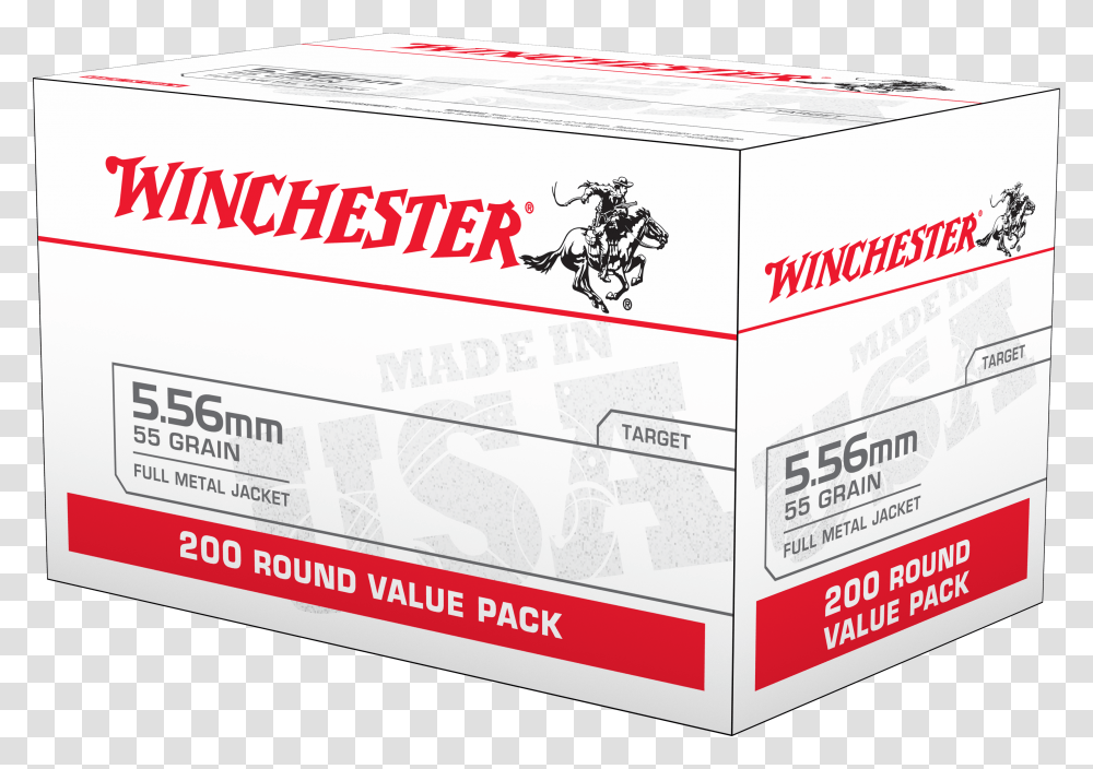 Winchester 5.56 Ammo 200 Rounds, Cardboard, Box, Package Delivery Transparent Png
