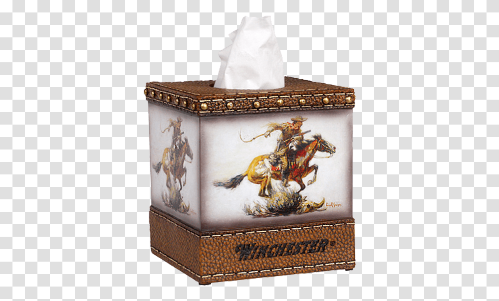 Winchester Horse Amp Rider Tissue Box Cover W1214 Logo Winchester, Paper, Towel, Paper Towel, Painting Transparent Png