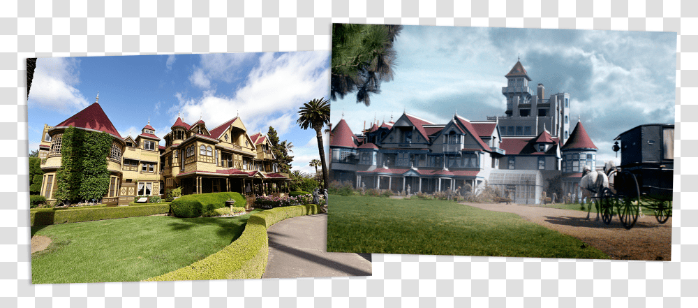 Winchester House Before And After Earthquake Transparent Png