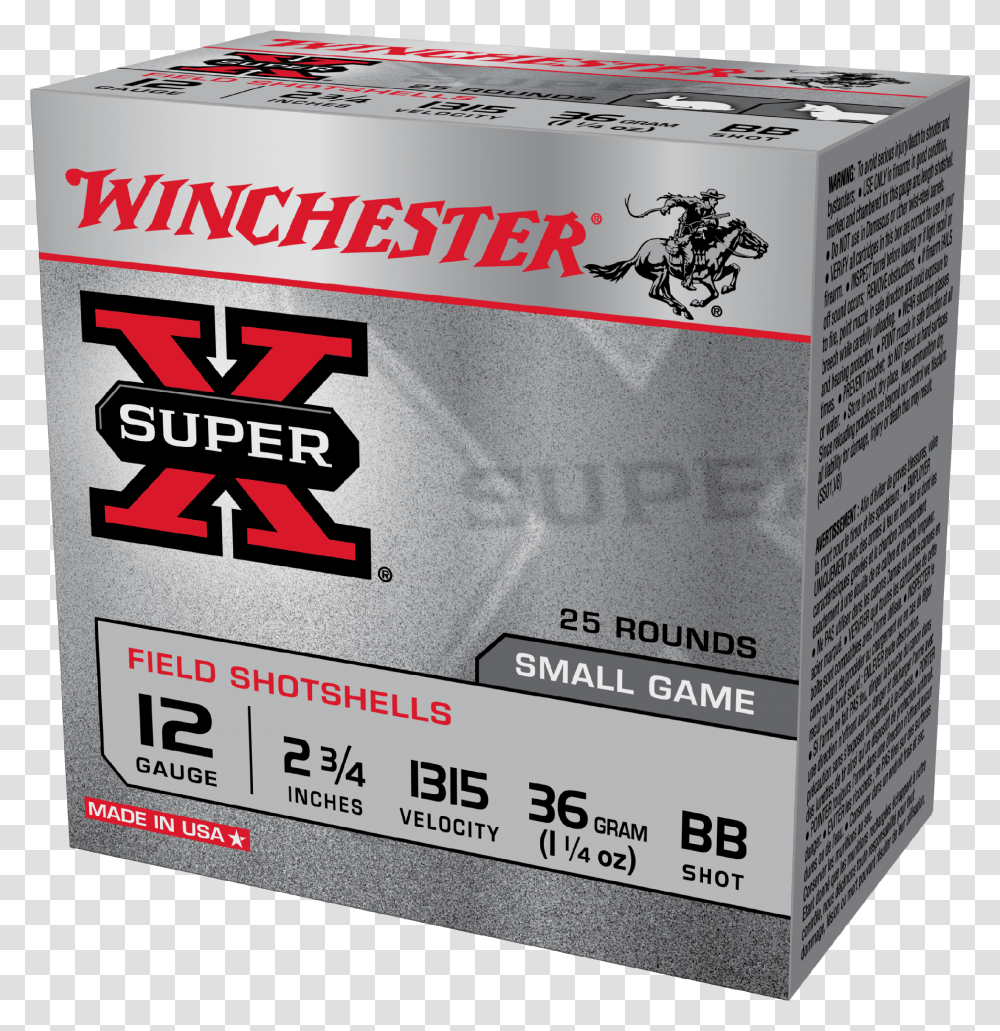 Winchester Super X 12g Bb 2 34 Winchester Birdshot 12 Gauge, Flyer, Poster, Paper, Advertisement Transparent Png