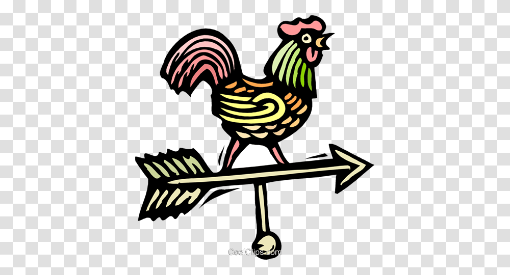 Wind Direction Rooster Royalty Free Vector Clip Art Illustration, Bird, Animal, Poultry, Fowl Transparent Png