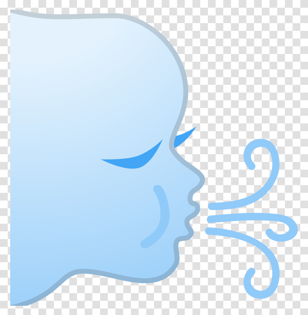 Wind Face Icon Emoji Soplando, Outdoors, Nature, Water, Linen Transparent Png