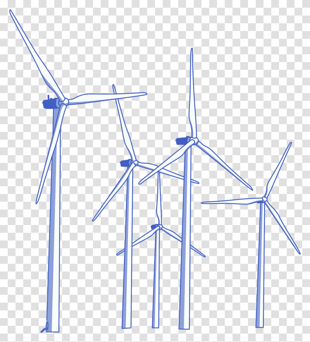 Wind Farm Line Art, Engine, Motor, Machine, Wind Turbine Transparent Png