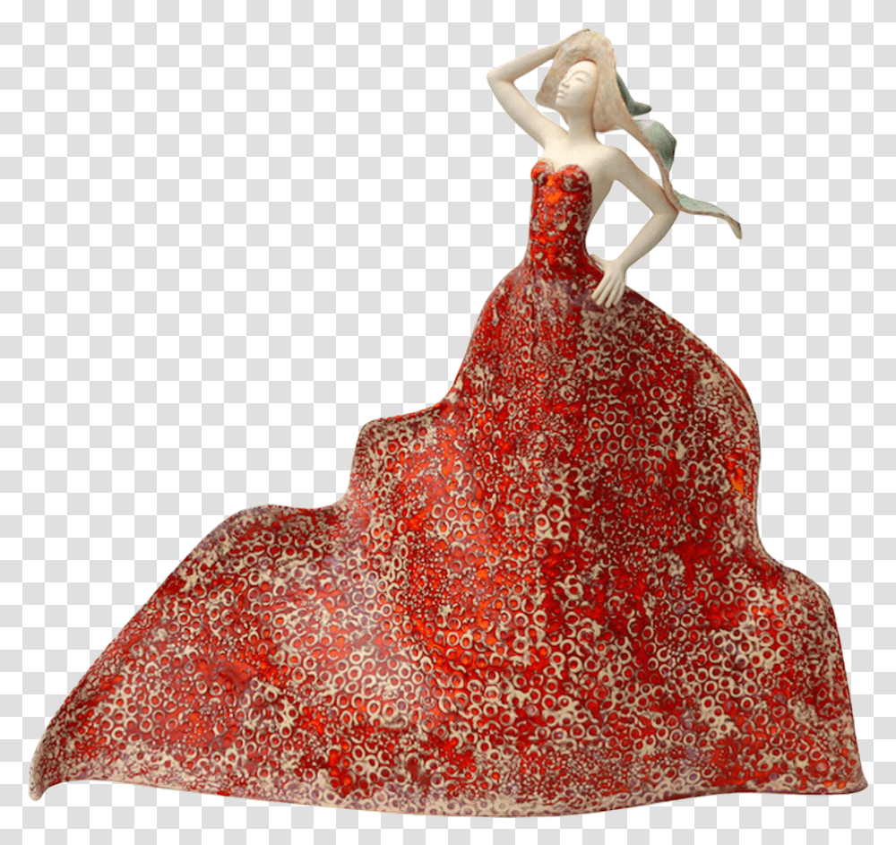 Wind Of Earth & Fire - Artist Ceramic Sculptures Petra De Vree, Clothing, Apparel, Figurine, Evening Dress Transparent Png