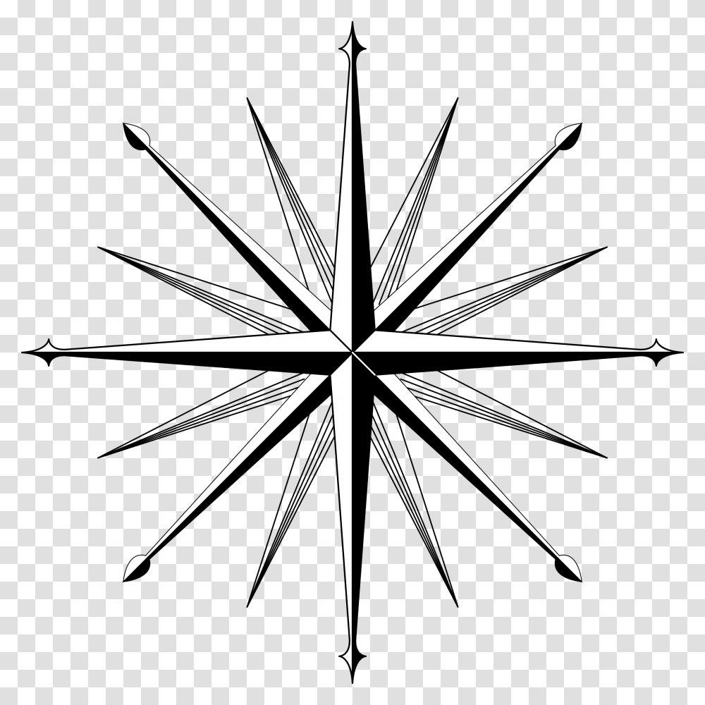 Wind Rose Compass Rose Clip Arts 16 Point Compass Rose, Sword, Blade, Weapon, Weaponry Transparent Png