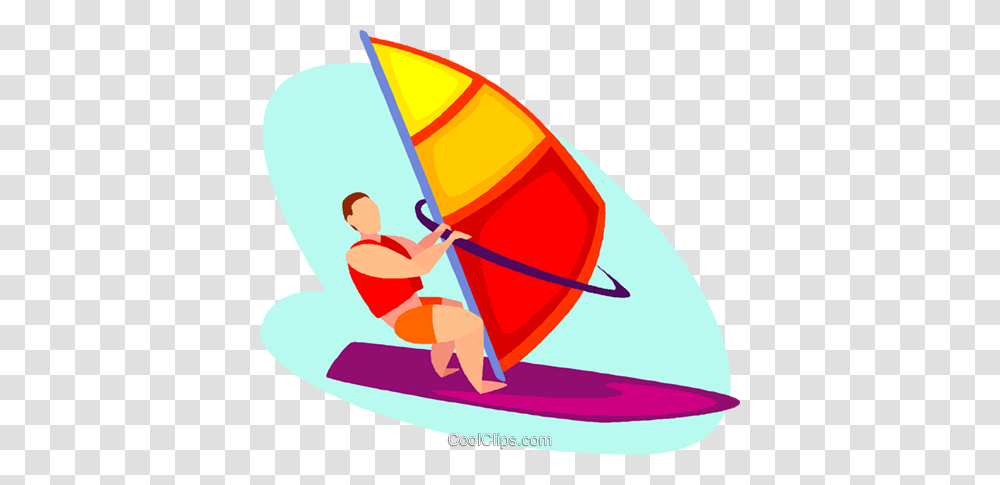 Wind Surfer Royalty Free Vector Clip Art Illustration, Water, Sea, Outdoors Transparent Png