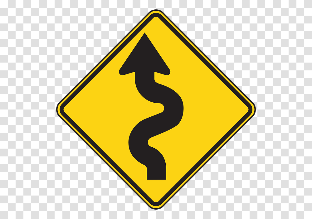 Winding Road Sign Transparent Png
